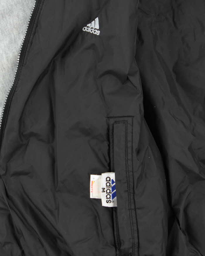 Vintage 1990s Adidas Reversible Padded Hooded Bomber Jacket - M