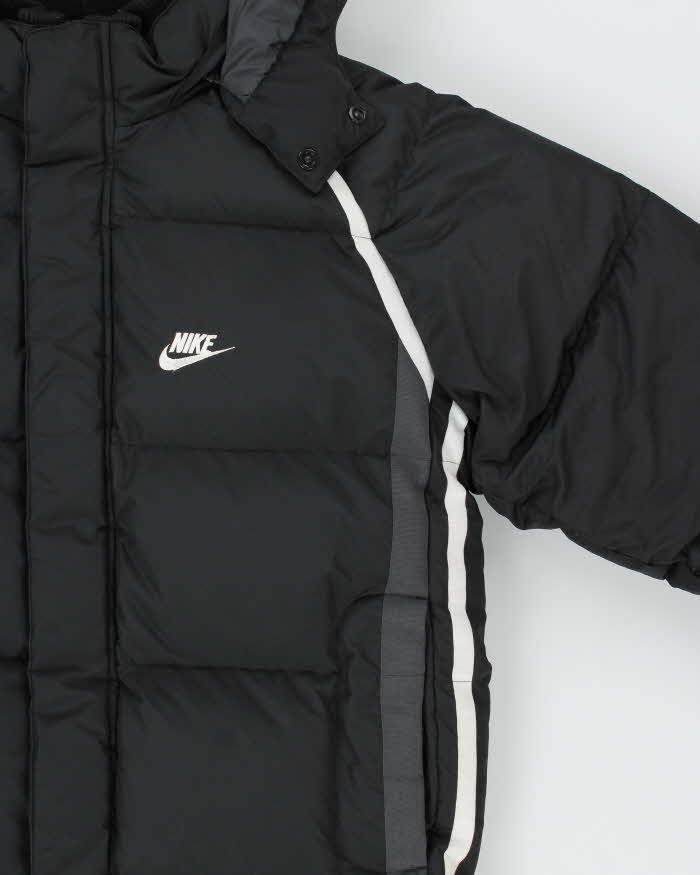 Vintage Y2K 00s Nike Down Filled Fleece Lined Hooded Puffer Jacket  - M