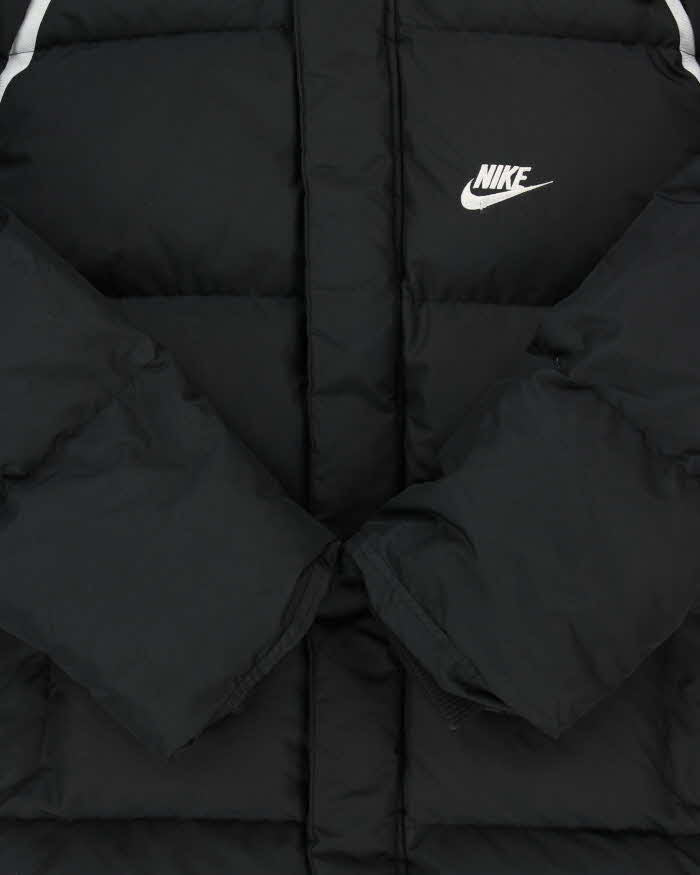 Vintage Y2K 00s Nike Down Filled Fleece Lined Hooded Puffer Jacket  - M