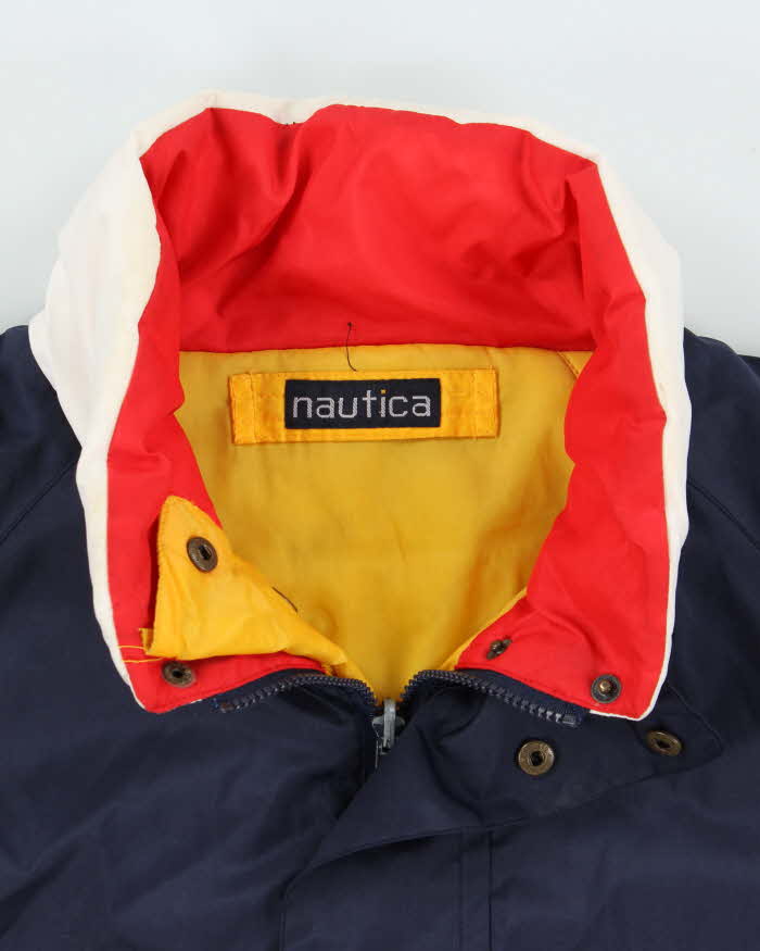Vintage 1990s Nautica Reversible Colourblock Puffer Jacket  - L
