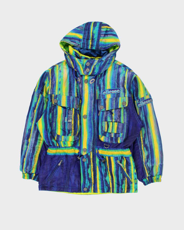 Vintage 1980s Ellesse Speed & Trip Patterned Ski Jacket  - L