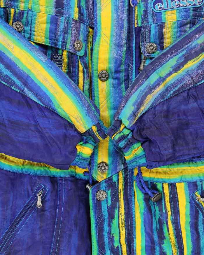 Vintage 1980s Ellesse Speed & Trip Patterned Ski Jacket  - L