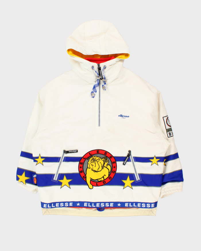 Vintage 1990s Ellesse Bull Dog Quarter-Zip Ski Jacket  - L