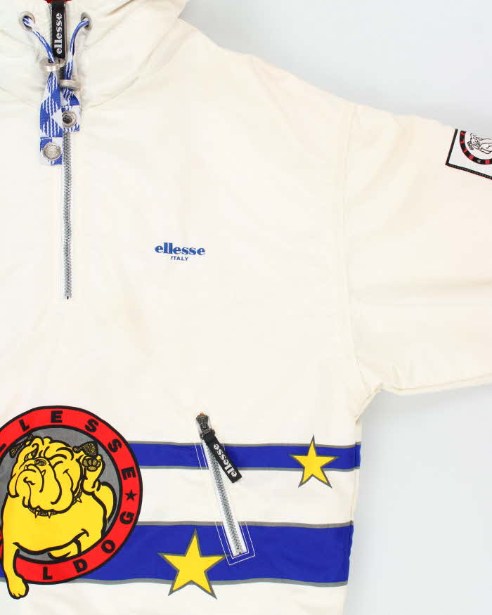 Vintage 1990s Ellesse Bull Dog Quarter-Zip Ski Jacket  - L