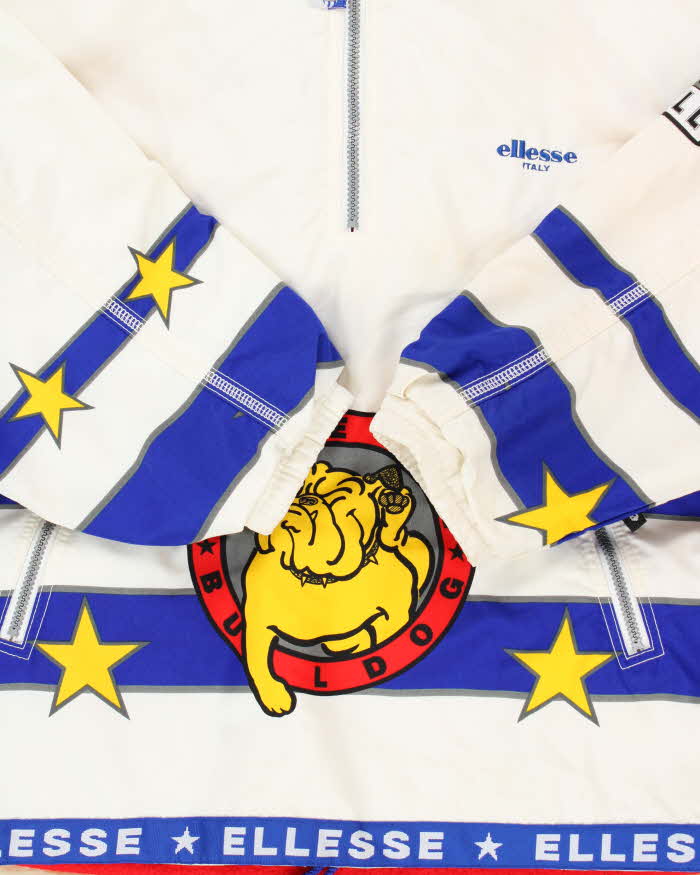 Vintage 1990s Ellesse Bull Dog Quarter-Zip Ski Jacket  - L