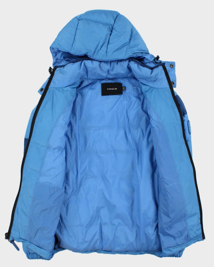 2021 Coach Colourblock Duck Down Filled Oversized Hooded Puffer Jacket - S