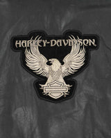 Vintage 1990s Limited Edition Harley Davidson Cowhide Leather Classic Biker Jacket - L