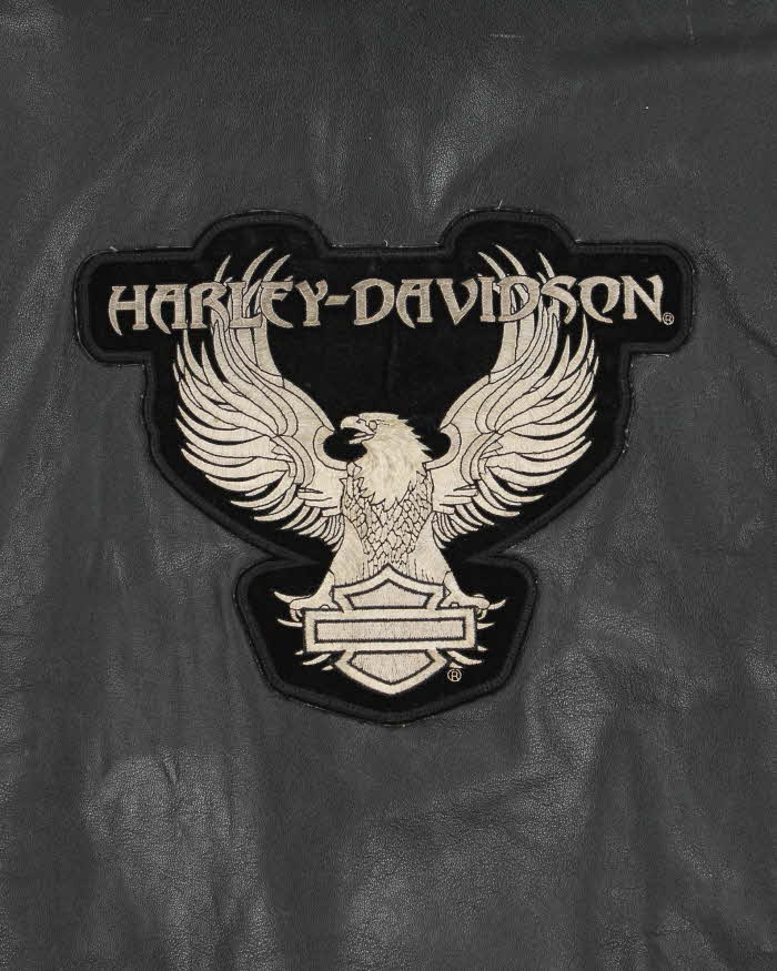 Vintage 1990s Limited Edition Harley Davidson Cowhide Leather Classic Biker Jacket - L