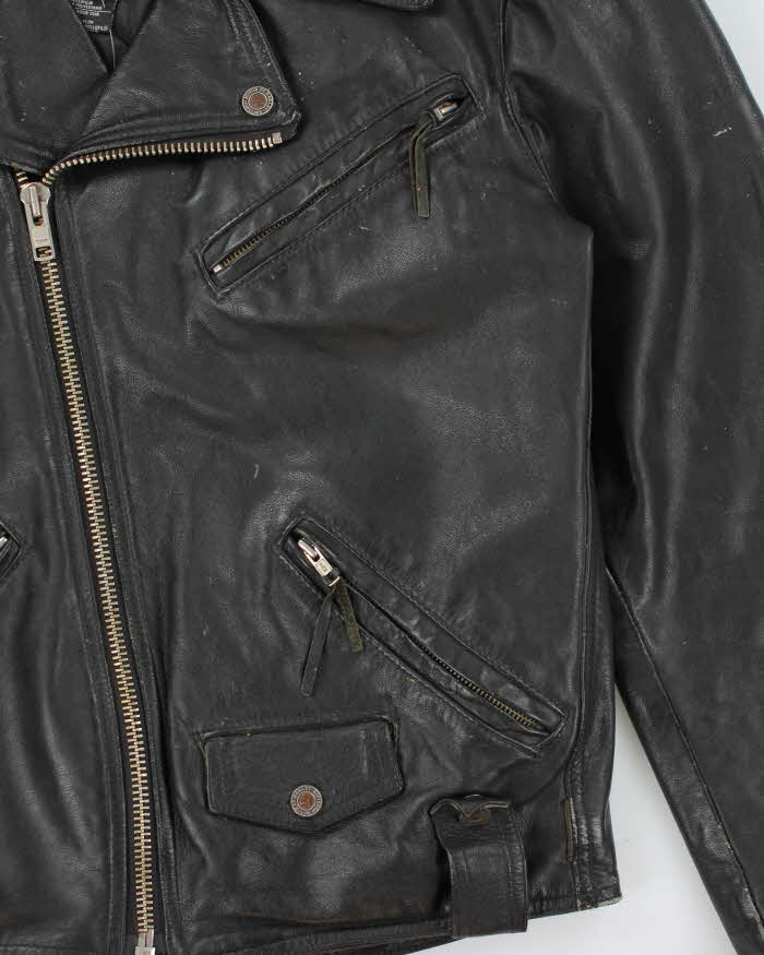 Vintage 1990s Limited Edition Harley Davidson Cowhide Leather Classic Biker Jacket - L