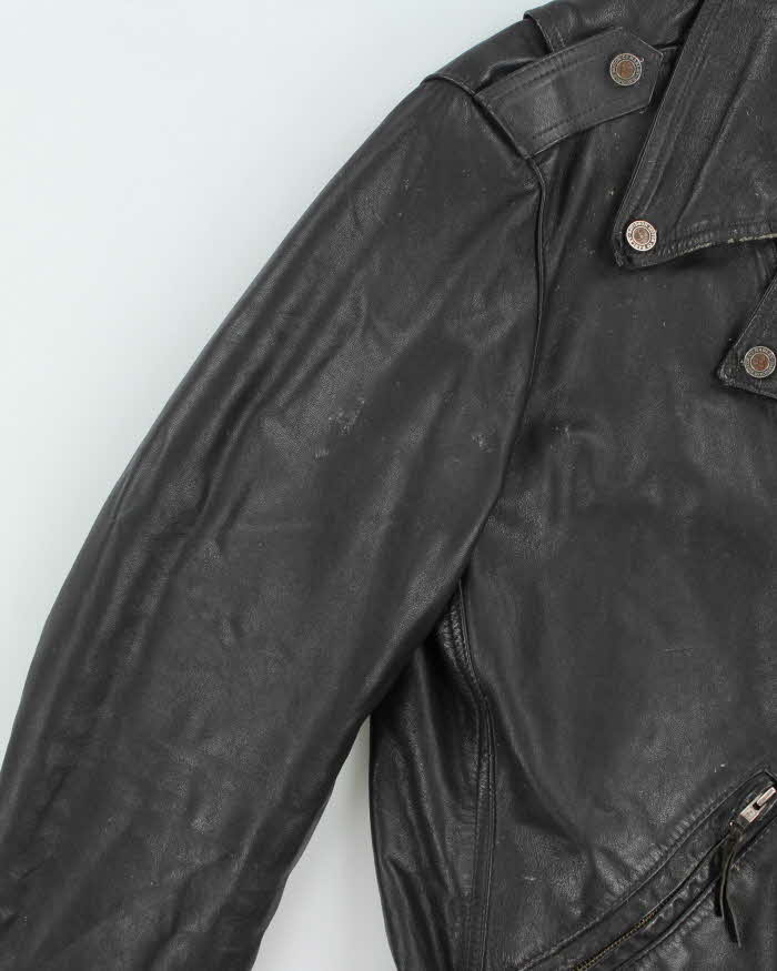 Vintage 1990s Limited Edition Harley Davidson Cowhide Leather Classic Biker Jacket - L