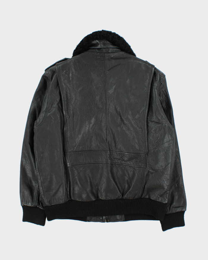 Vintage 1990s Cowhide Leather G-1 Japan Airforce Shearling Flight Jacket - L