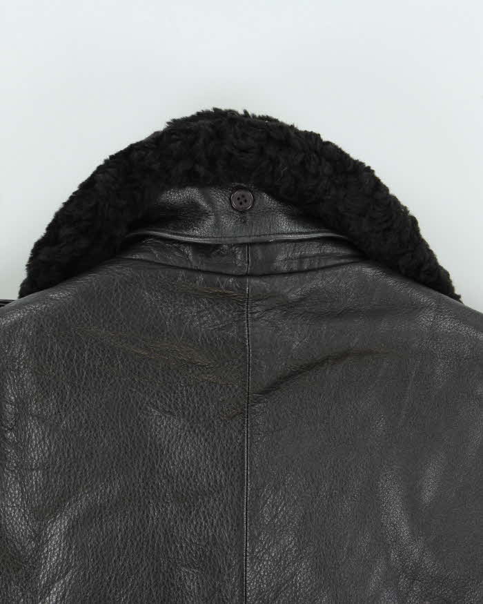 Vintage 1990s Cowhide Leather G-1 Japan Airforce Shearling Flight Jacket - L