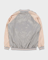 Vintage 1990s Satin Sukajan Embroidered Reversible Varsity Bomber Jacket - M
