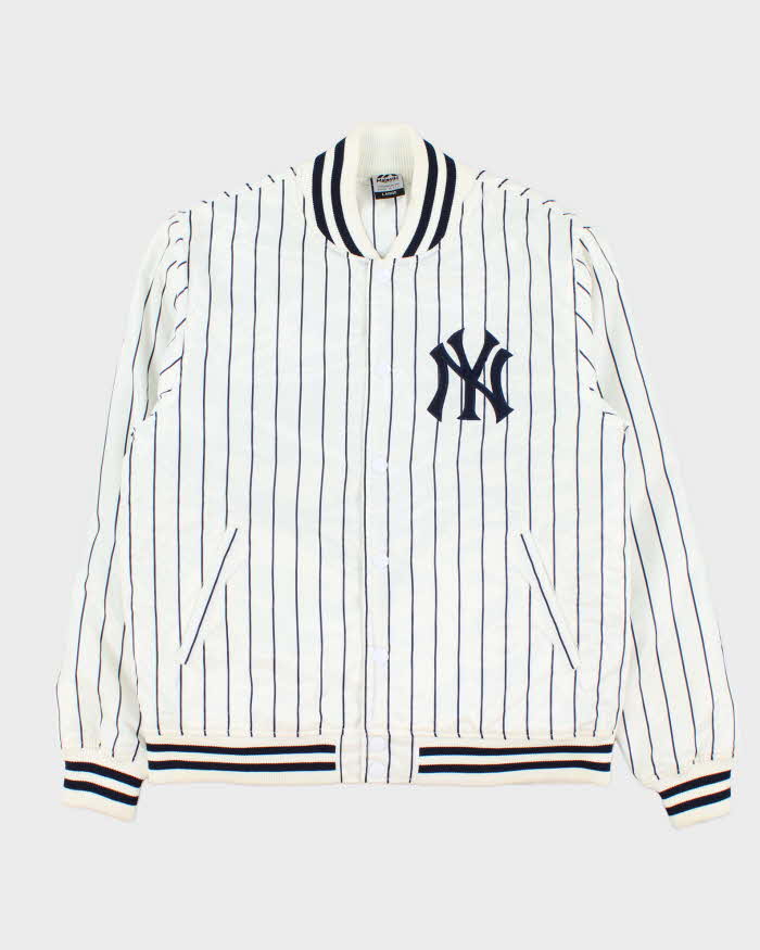 Vintage 00s Majestic New York Yankees Quilted Varsity Baseball Jacket - L
