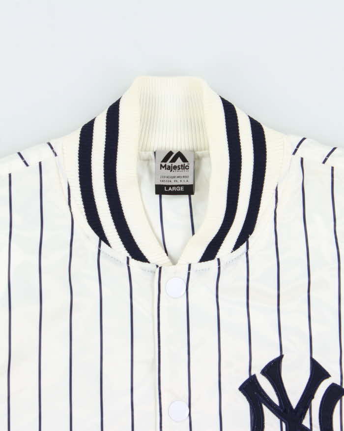 Vintage 00s Majestic New York Yankees Quilted Varsity Baseball Jacket - L