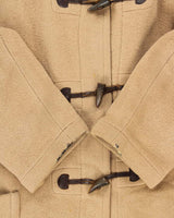 Vintage 1990s Burberry Tan Wool Nova Check Lined Oversized Duffel Coat - M
