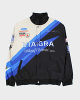 Vintage Y2K 00s Ford Racing Nascar Team Bomber Jacket - L