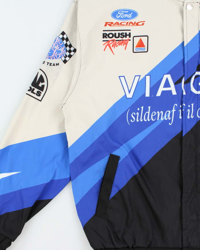 Vintage Y2K 00s Ford Racing Nascar Team Bomber Jacket - L