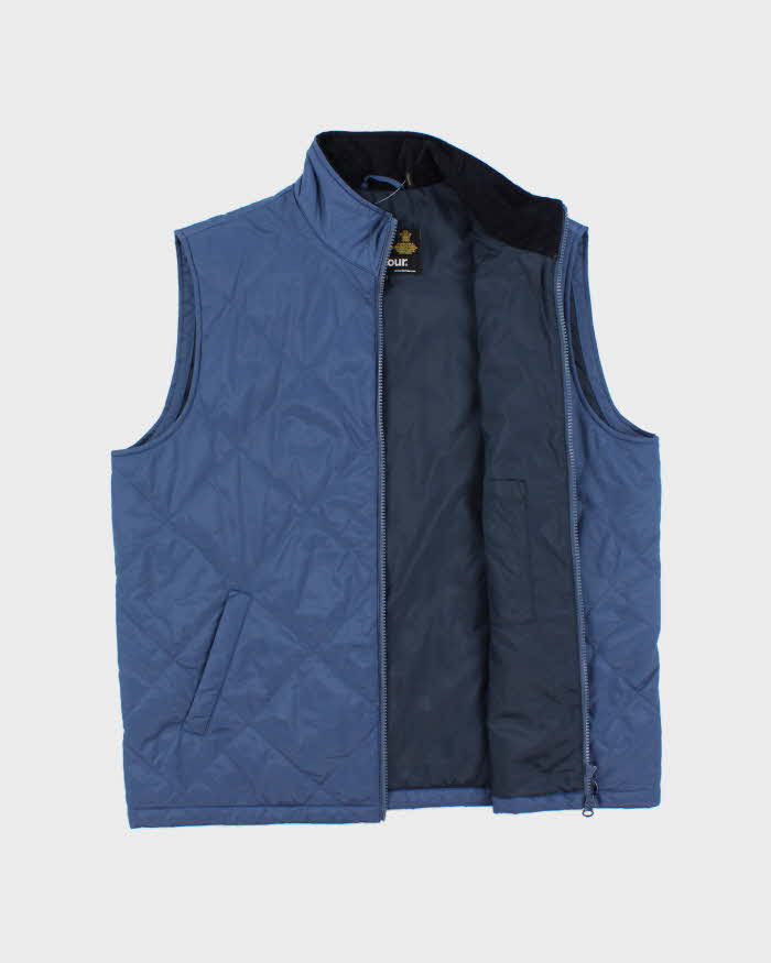 Barbour Finnar Quilted Corduroy Collar Lightweight Gilet Jacket - L