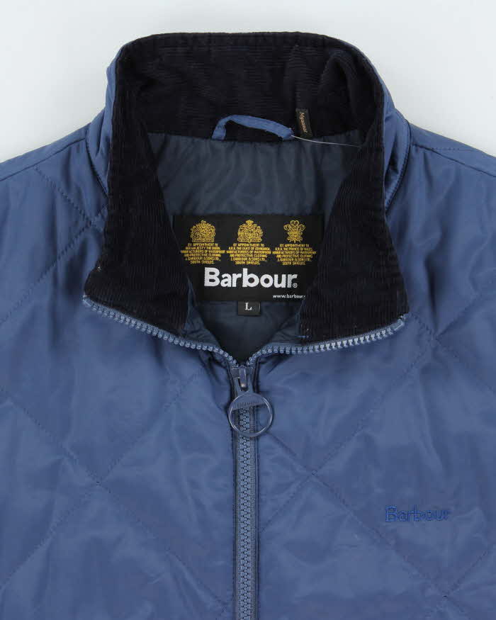 Barbour Finnar Quilted Corduroy Collar Lightweight Gilet Jacket - L