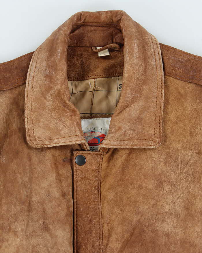 Vintage 1990s Superfortress B-2 Leather Flight Bomber Jacket - M