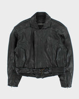 Vintage 1990s Robert Comstock Endurance Quallofil Lined Heavyweight Leather Biker Jacket - L