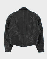 Vintage 1990s Robert Comstock Endurance Quallofil Lined Heavyweight Leather Biker Jacket - L