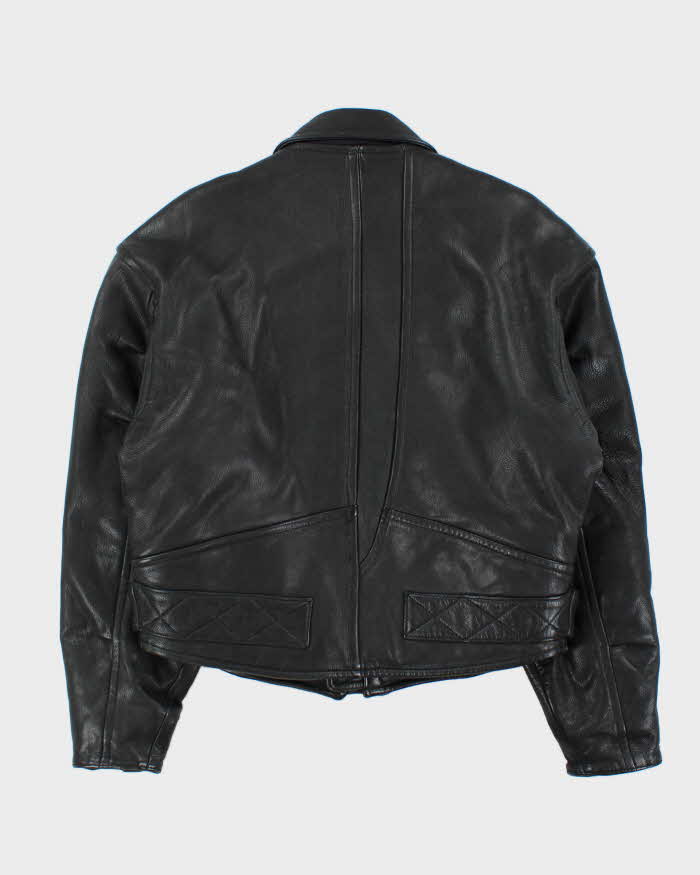 Vintage 1990s Robert Comstock Endurance Quallofil Lined Heavyweight Leather Biker Jacket - L