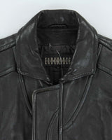 Vintage 1990s Robert Comstock Endurance Quallofil Lined Heavyweight Leather Biker Jacket - L