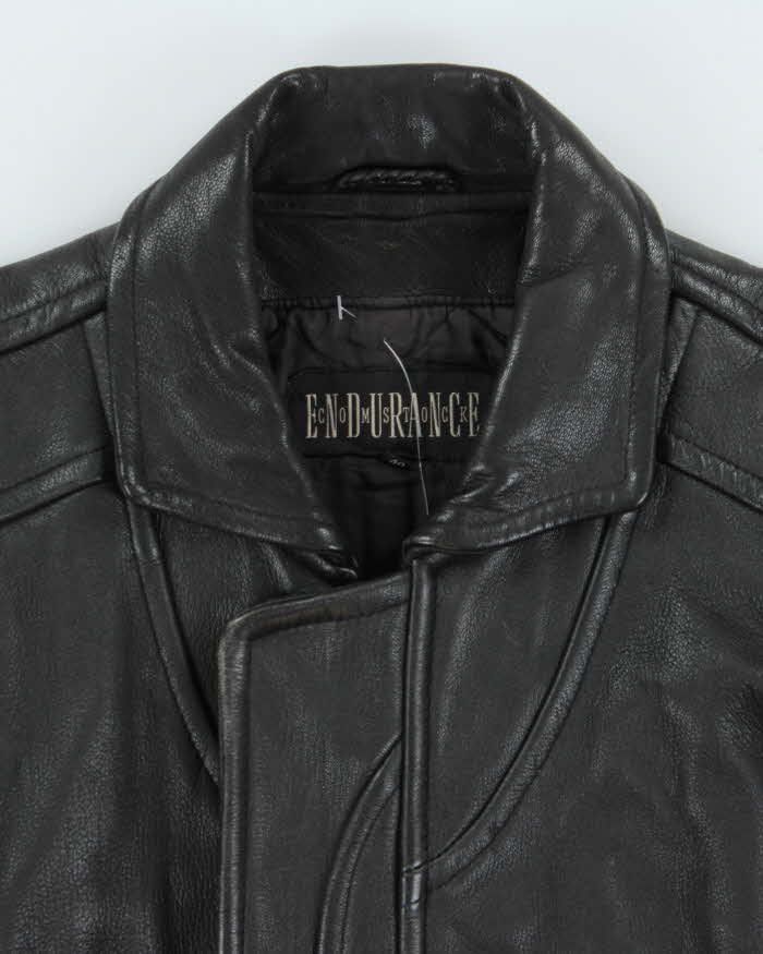 Vintage 1990s Robert Comstock Endurance Quallofil Lined Heavyweight Leather Biker Jacket - L