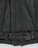 Vintage 1990s Robert Comstock Endurance Quallofil Lined Heavyweight Leather Biker Jacket - L