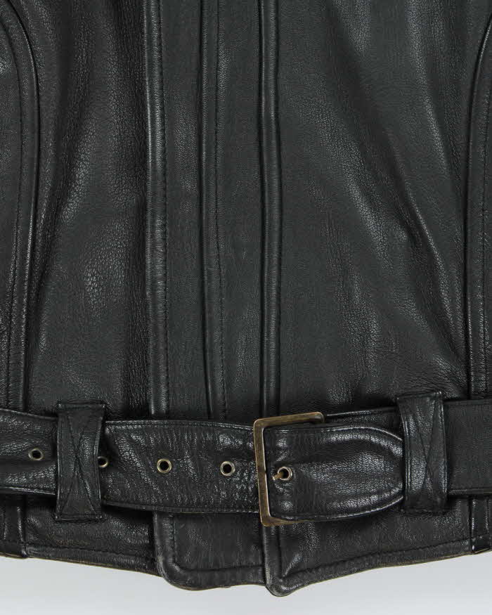 Vintage 1990s Robert Comstock Endurance Quallofil Lined Heavyweight Leather Biker Jacket - L