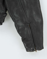 Vintage 1990s Robert Comstock Endurance Quallofil Lined Heavyweight Leather Biker Jacket - L