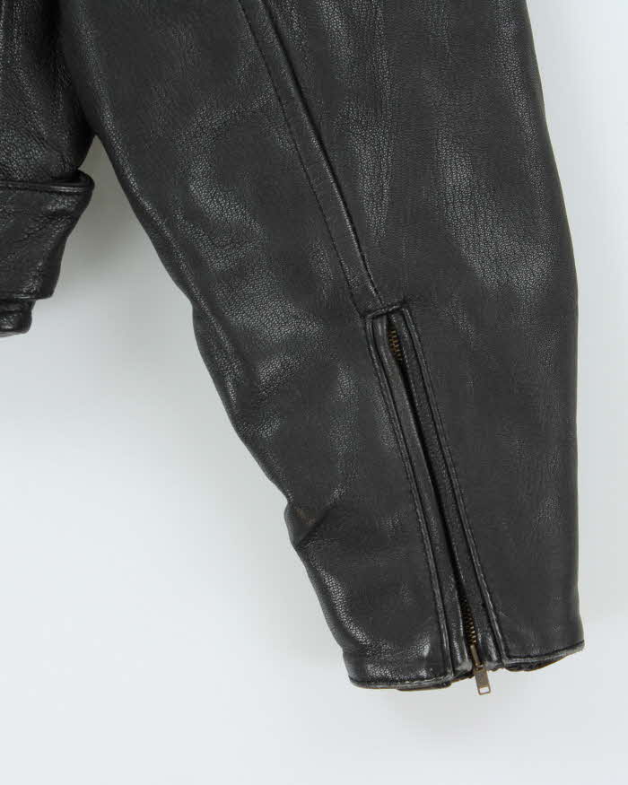 Vintage 1990s Robert Comstock Endurance Quallofil Lined Heavyweight Leather Biker Jacket - L