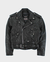 Vintage 1990s Wilson's Thinsulate Lined Heavyweight Classic Leather Biker Jacket - S