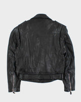 Vintage 1990s Wilson's Thinsulate Lined Heavyweight Classic Leather Biker Jacket - S