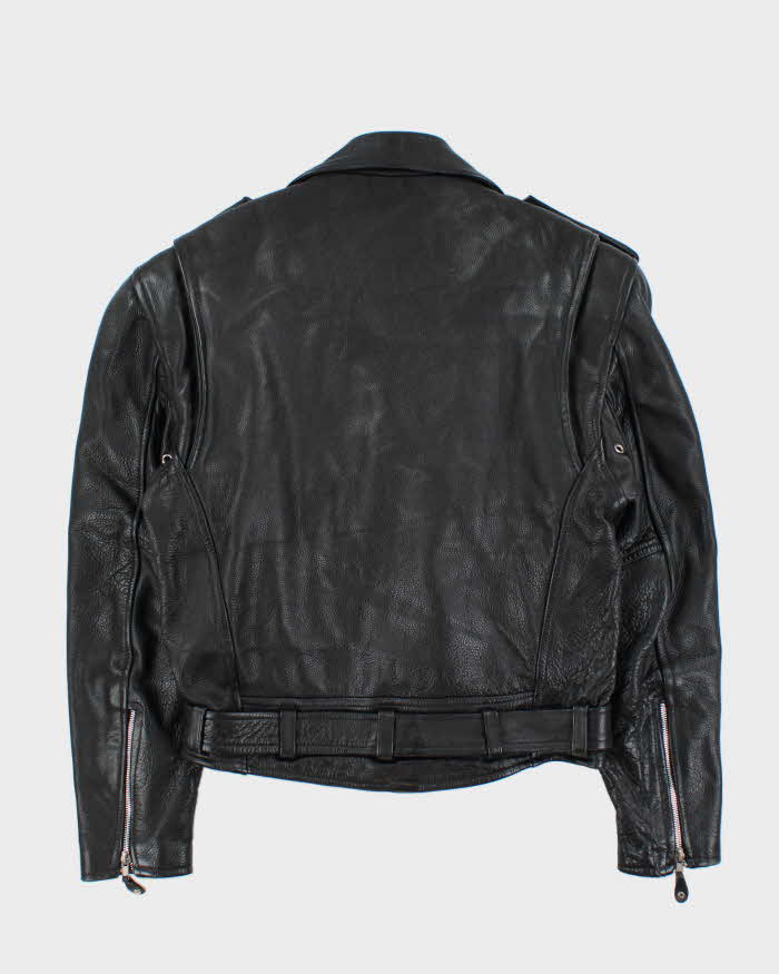 Vintage 1990s Wilson's Thinsulate Lined Heavyweight Classic Leather Biker Jacket - S