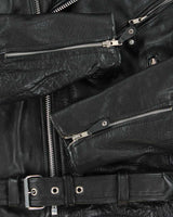 Vintage 1990s Wilson's Thinsulate Lined Heavyweight Classic Leather Biker Jacket - S