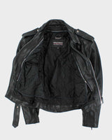 Vintage 1990s Wilson's Thinsulate Lined Heavyweight Classic Leather Biker Jacket - S