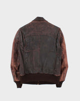 Vintage 1950s Cresco Horsehide Leather Trucker Jacket - S