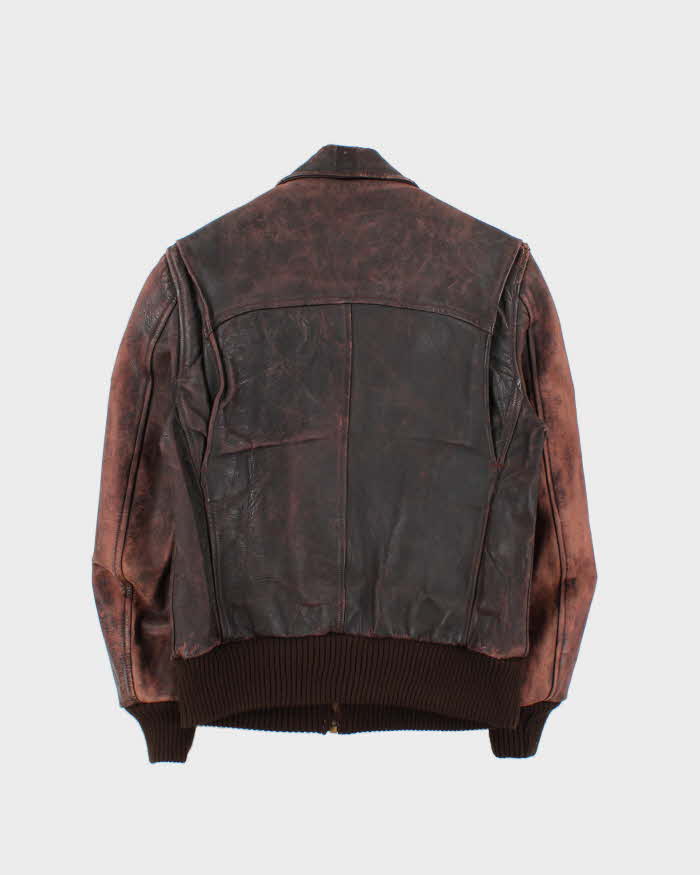 Vintage 1950s Cresco Horsehide Leather Trucker Jacket - S