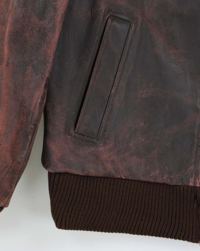 Vintage 1950s Cresco Horsehide Leather Trucker Jacket - S