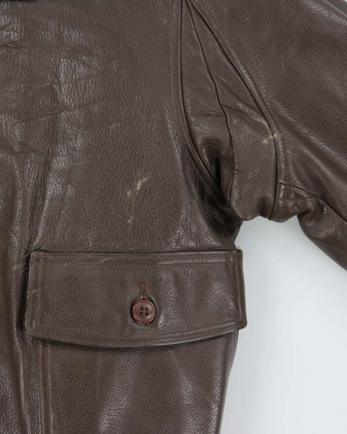 Vintage 1976 U.S Navy Airforce G-1 Leather Flight Jacket - L