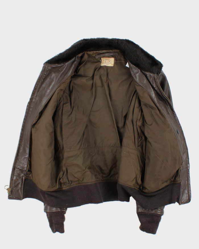 Vintage 1976 U.S Navy Airforce G-1 Leather Flight Jacket - L