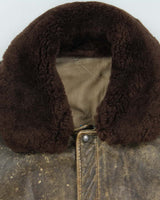 Vintage 1990s Polar Ski Expedition Leather Flight Bomber Jacket - L