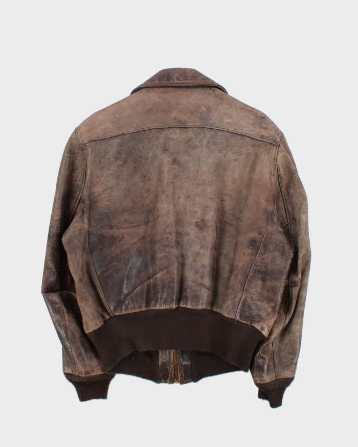 Vintage 1940s WWII U.S Airforce Horsehide Leather G-1 Flight Jacket - L