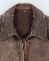 Vintage 1940s WWII U.S Airforce Horsehide Leather G-1 Flight Jacket - L