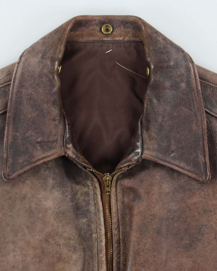 Vintage 1940s WWII U.S Airforce Horsehide Leather G-1 Flight Jacket - L