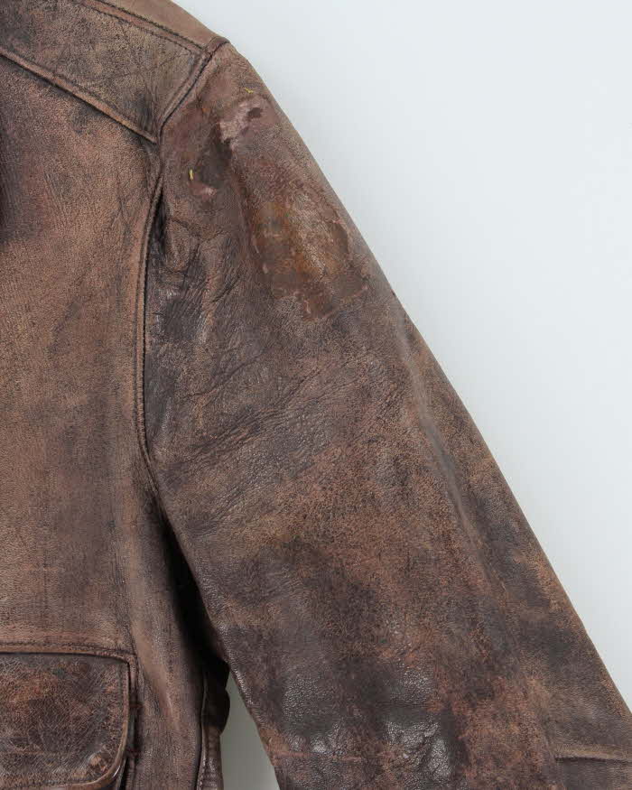 Vintage 1940s WWII U.S Airforce Horsehide Leather G-1 Flight Jacket - L