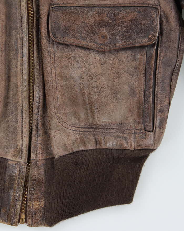 Vintage 1940s WWII U.S Airforce Horsehide Leather G-1 Flight Jacket - L